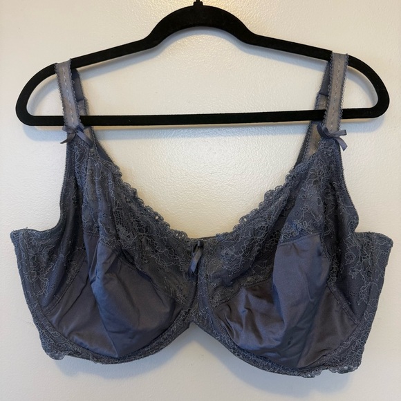 Pour Moi Full Figure Lace Underwire Bra in Gray - Picture 3 of 8